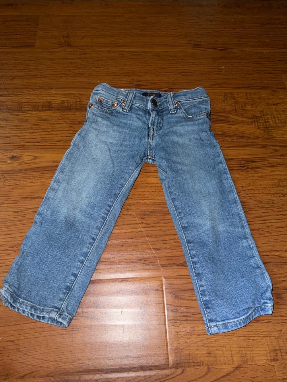 Ralph Lauren Polo vintage Toddler Blue Denim Jeans with Logo Tag Size 2T